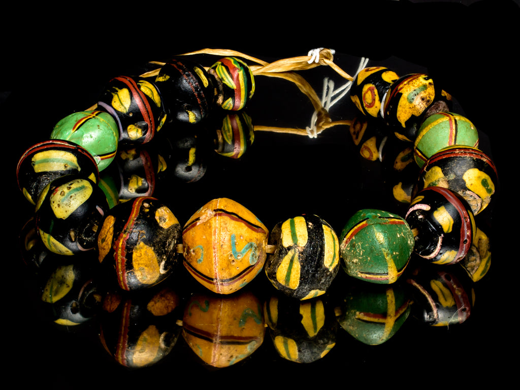 VAT120,African Bicone glass venetian beadsTrade Beads, African Trade Venetian, Antique Trade Beads, Collectible Beads, Old Venetian Beads