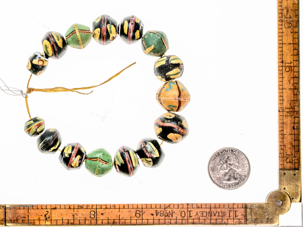 VAT120,African Bicone glass venetian beadsTrade Beads, African Trade Venetian, Antique Trade Beads, Collectible Beads, Old Venetian Beads