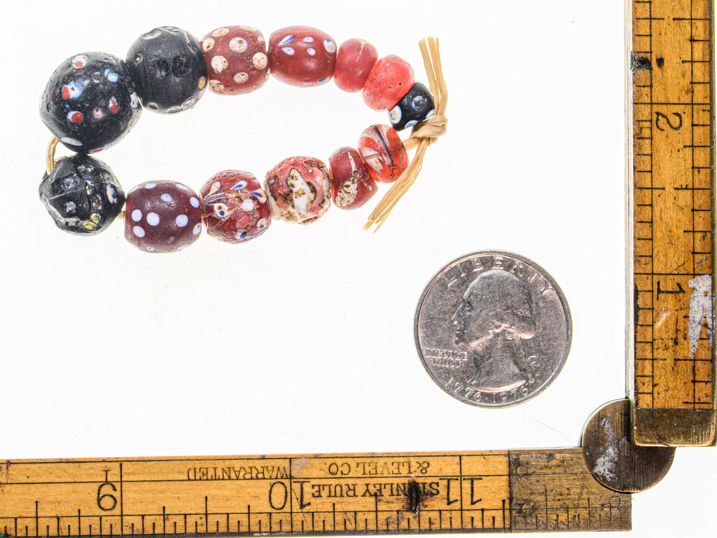 VAT001,African Bicone glass venetian beadsTrade Beads, African Trade Venetian, Antique Trade Beads, Collectible Beads, Old Venetian Beads, Thousand Eye Beads, Venetian Eye beads, Venetian Skunk Beads