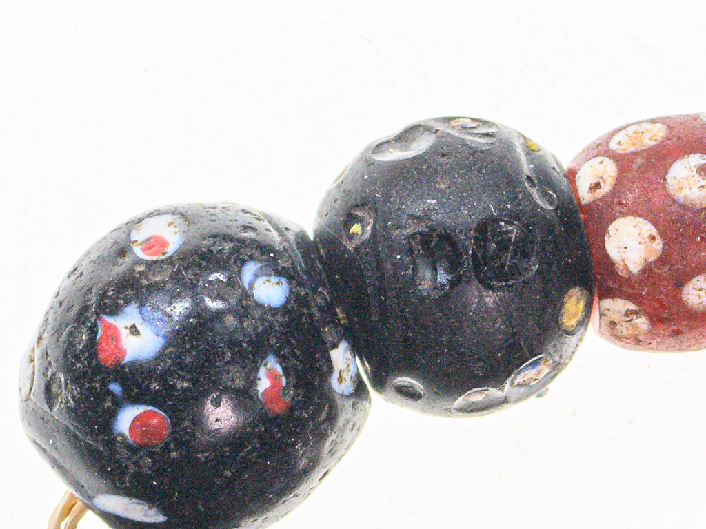 VAT001,African Bicone glass venetian beadsTrade Beads, African Trade Venetian, Antique Trade Beads, Collectible Beads, Old Venetian Beads, Thousand Eye Beads, Venetian Eye beads, Venetian Skunk Beads