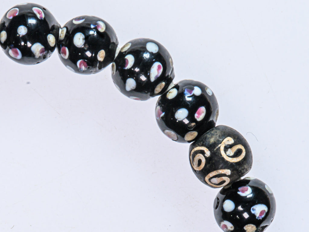 VAT110,African Bicone glass venetian beadsTrade Beads, African Trade Venetian, Antique Trade Beads, Collectible Beads, Old Venetian Beads, Thousand Eye Beads, Venetian Eye beads, Venetian Skunk Beads