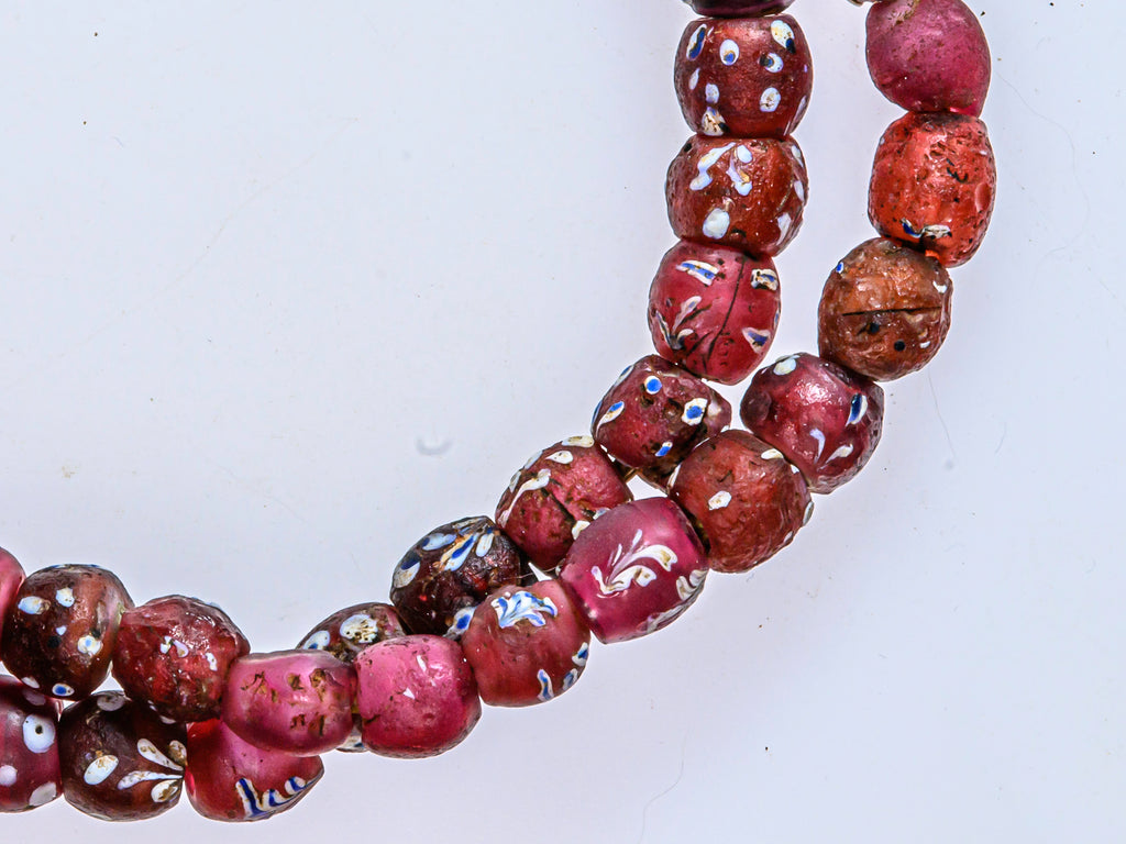African Bicone glass venetian beadsTrade Beads, African Trade Venetian, Antique Trade Beads, Collectible Beads, Old Venetian Beads, Thousand Eye Beads, Venetian Eye beads, Venetian Skunk Beads