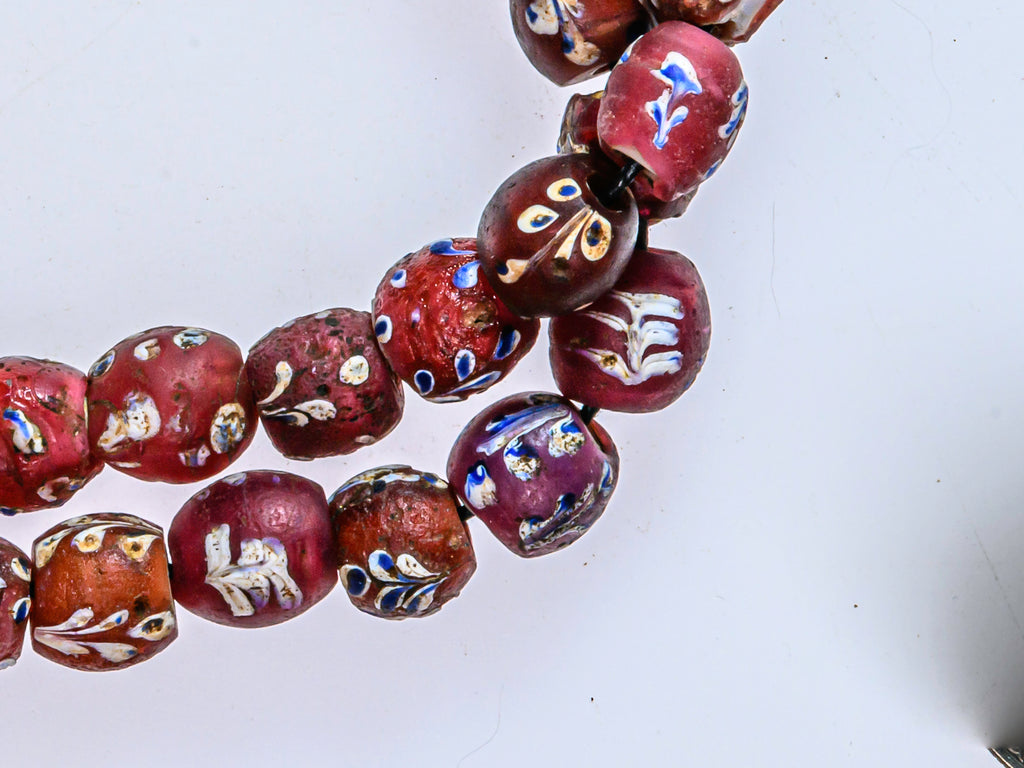 African Bicone glass venetian beadsTrade Beads, African Trade Venetian, Antique Trade Beads, Collectible Beads, Old Venetian Beads, Thousand Eye Beads, Venetian Eye beads, Venetian Skunk Beads