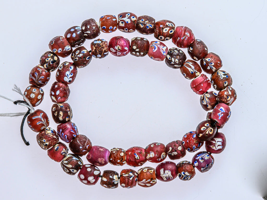 African Bicone glass venetian beadsTrade Beads, African Trade Venetian, Antique Trade Beads, Collectible Beads, Old Venetian Beads, Thousand Eye Beads, Venetian Eye beads, Venetian Skunk Beads