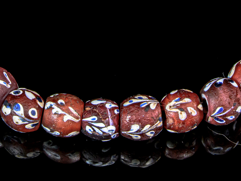 African Bicone glass venetian beadsTrade Beads, African Trade Venetian, Antique Trade Beads, Collectible Beads, Old Venetian Beads, Thousand Eye Beads, Venetian Eye beads, Venetian Skunk Beads