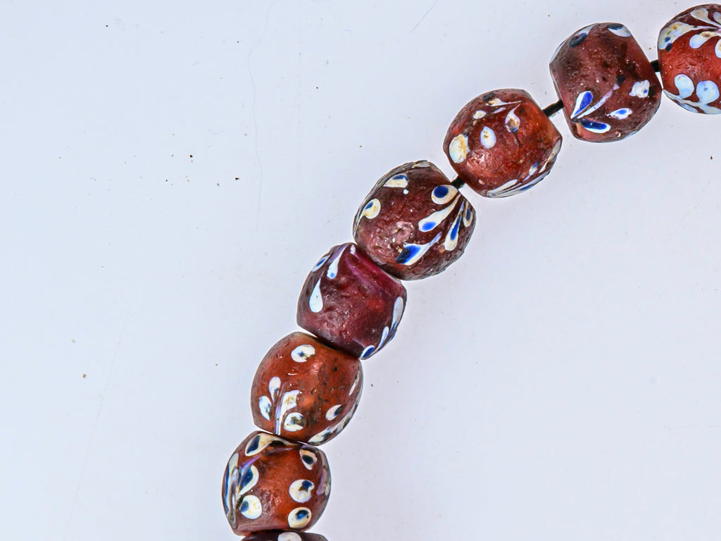 African Bicone glass venetian beadsTrade Beads, African Trade Venetian, Antique Trade Beads, Collectible Beads, Old Venetian Beads, Thousand Eye Beads, Venetian Eye beads, Venetian Skunk Beads