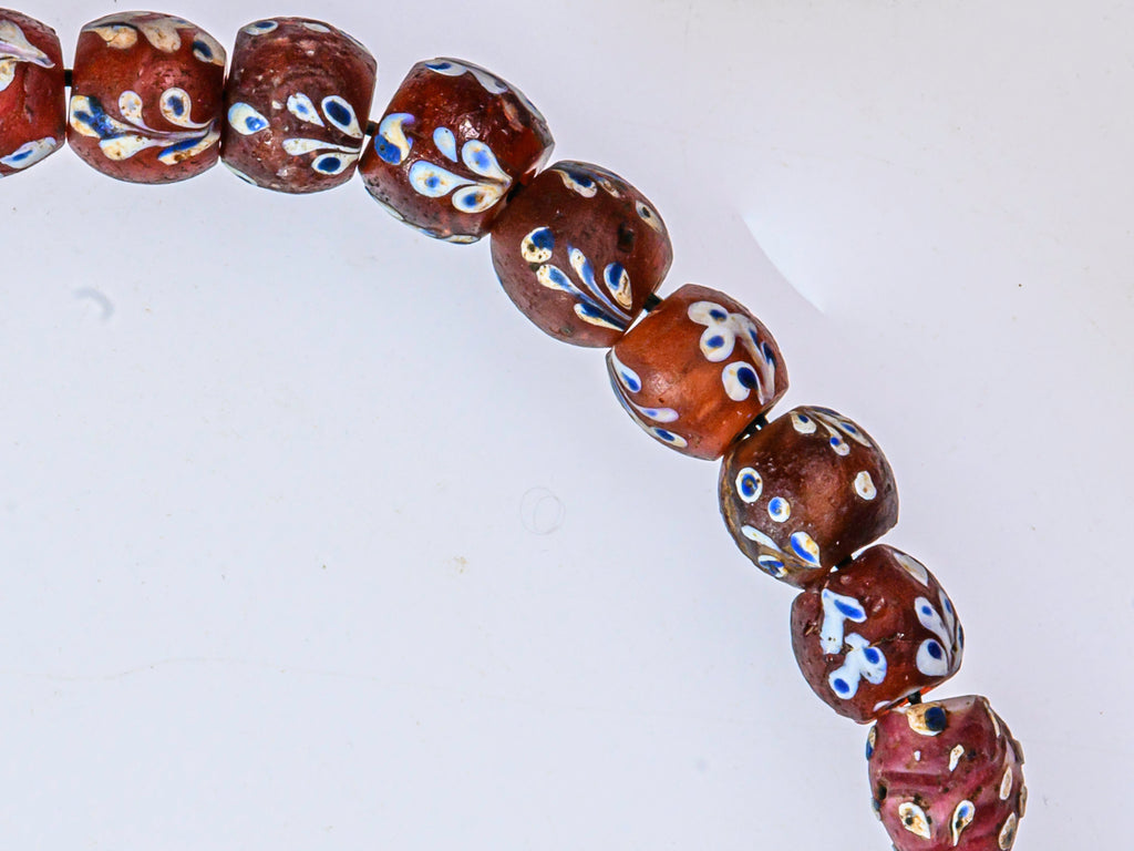 African Bicone glass venetian beadsTrade Beads, African Trade Venetian, Antique Trade Beads, Collectible Beads, Old Venetian Beads, Thousand Eye Beads, Venetian Eye beads, Venetian Skunk Beads
