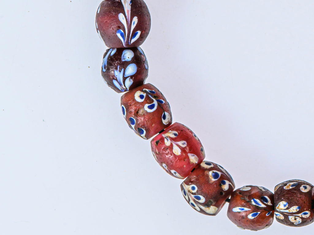 African Bicone glass venetian beadsTrade Beads, African Trade Venetian, Antique Trade Beads, Collectible Beads, Old Venetian Beads, Thousand Eye Beads, Venetian Eye beads, Venetian Skunk Beads