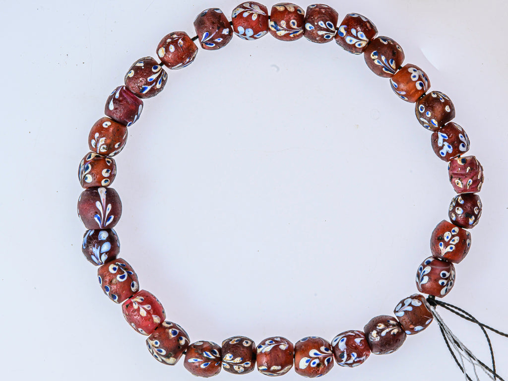 African Bicone glass venetian beadsTrade Beads, African Trade Venetian, Antique Trade Beads, Collectible Beads, Old Venetian Beads, Thousand Eye Beads, Venetian Eye beads, Venetian Skunk Beads