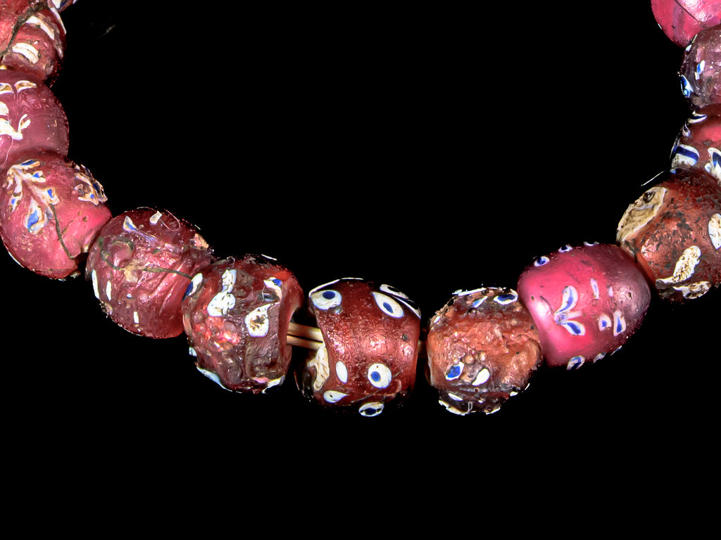 African Bicone glass venetian beadsTrade Beads, African Trade Venetian, Antique Trade Beads, Collectible Beads, Old Venetian Beads, Thousand Eye Beads, Venetian Eye beads, Venetian Skunk Beads