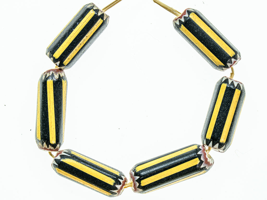 African Trade beads, African Trade Venetian, antique african trade beads, Antique Trade Beads, Antique venetian beads, Collectible Bead, Collectible Beads, Yellow Jacket Chevron, bead