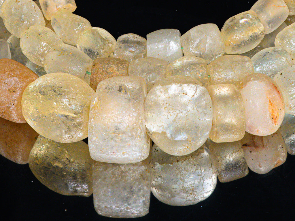 ancient rock crysrtal, ancient excavated d'jenne beads